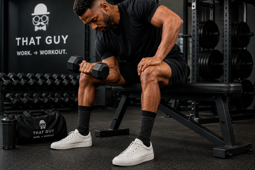 Brown THAT GUY™ Hybrid Dress/Athletic Sock